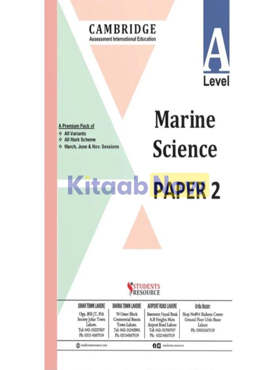 A Level Marine Science 9693 Paper 2 Yearly (2021 – 2025 Mark Scheme) | KitaabNow