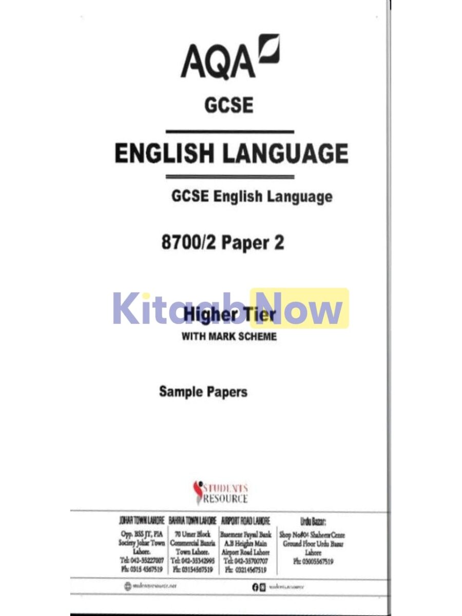 AQA GCSE English Language 8700/2 Paper 2 with Mark Scheme (Higher Tier ...